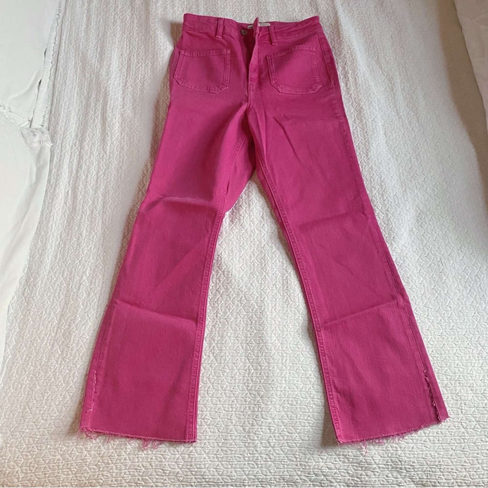 Zara High Waisted Pink Jeans
